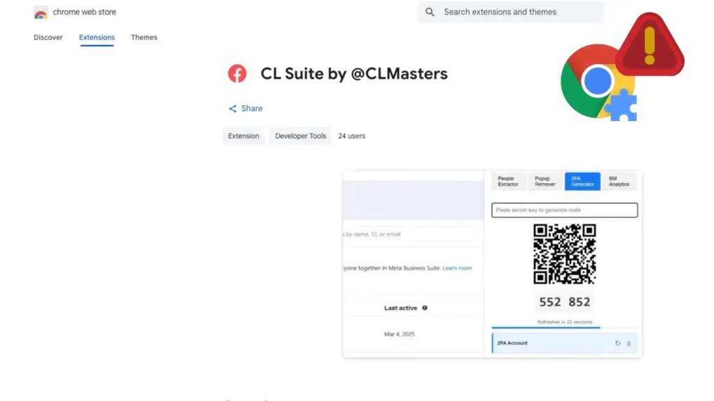 Nguy hiểm! Mở rộng độc hại Chrome đánh cắp dữ liệu 2FA Meta